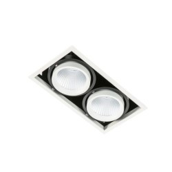 Įmontuojamas lubinis šviestuvas Vertico Double 4000K LED 26W 4000K Juoda Balta (GL7108-2/2X18W 4000K WH+BL)