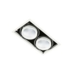 Įmontuojamas lubinis šviestuvas Vertico Double 4000K LED 26W 4000K Juoda Balta (GL7108-2/2X18W 4000K WH+BL)
