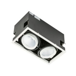 Įmontuojamas lubinis šviestuvas Vertico Double 4000K LED 26W 4000K Juoda Balta (GL7108-2/2X18W 4000K WH+BL)