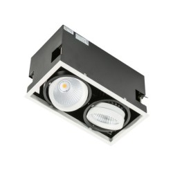 Įmontuojamas lubinis šviestuvas Vertico Double 4000K LED 26W 4000K Juoda Balta (GL7108-2/2X18W 4000K WH+BL)