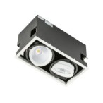 Įmontuojamas lubinis šviestuvas Vertico Double 4000K LED 26W 4000K Juoda Balta (GL7108-2/2X18W 4000K WH+BL)