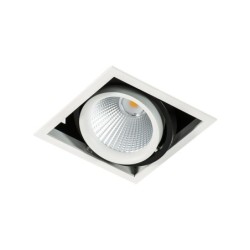 Įmontuojamas lubinis šviestuvas Vertico Single 4000K LED 18W 4000K Juoda Balta (GL7108-1/18W 4000K WH+BL)
