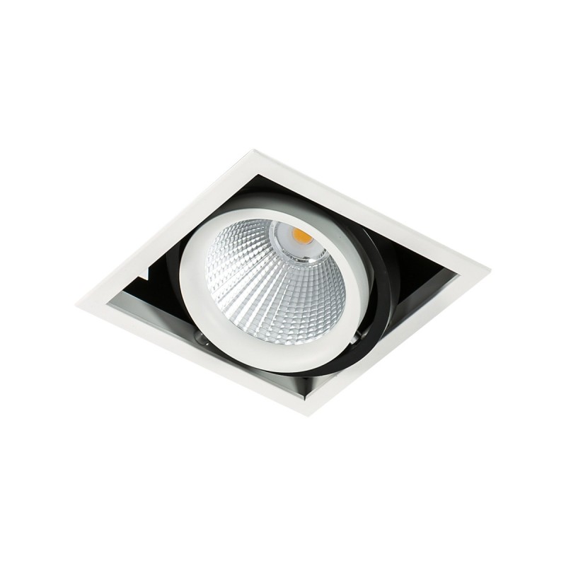 Įmontuojamas lubinis šviestuvas Vertico Single 4000K LED 18W 4000K Juoda Balta (GL7108-1/18W 4000K WH+BL)