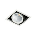 Įmontuojamas lubinis šviestuvas Vertico Single 4000K LED 18W 4000K Juoda Balta (GL7108-1/18W 4000K WH+BL)
