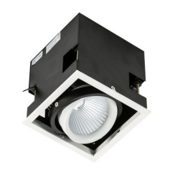 Įmontuojamas lubinis šviestuvas Vertico Single 4000K LED 18W 4000K Juoda Balta (GL7108-1/18W 4000K WH+BL)