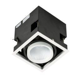 Įmontuojamas lubinis šviestuvas Vertico Single 4000K LED 18W 4000K Juoda Balta (GL7108-1/18W 4000K WH+BL)