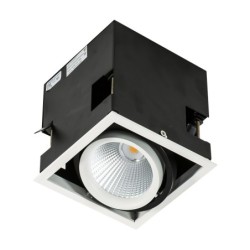 Įmontuojamas lubinis šviestuvas Vertico Single 4000K LED 18W 4000K Juoda Balta (GL7108-1/18W 4000K WH+BL)