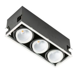Įmontuojamas lubinis šviestuvas Vertico Triple 3000K LED 54W 3000K Juoda Balta (GL7108-3/3X18W 3000K WH+BL)