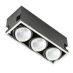 Įmontuojamas lubinis šviestuvas Vertico Triple 3000K LED 54W 3000K Juoda Balta (GL7108-3/3X18W 3000K WH+BL)