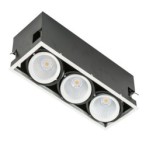 Įmontuojamas lubinis šviestuvas Vertico Triple 3000K LED 54W 3000K Juoda Balta (GL7108-3/3X18W 3000K WH+BL)