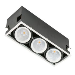 Įmontuojamas lubinis šviestuvas Vertico Triple 4000K LED 54W 4000K Juoda Balta (GL7108-3/3X18W 4000K WH+BL)