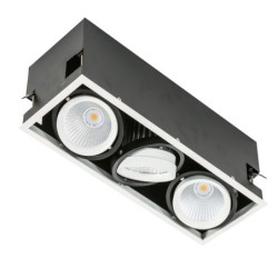 Įmontuojamas lubinis šviestuvas Vertico Triple 4000K LED 54W 4000K Juoda Balta (GL7108-3/3X18W 4000K WH+BL)