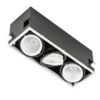 Įmontuojamas lubinis šviestuvas Vertico Triple 4000K LED 54W 4000K Juoda Balta (GL7108-3/3X18W 4000K WH+BL)