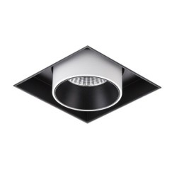 Įmontuojamas lubinis šviestuvas Novum Trimless Single 4000K LED 12W 4000K Juoda Balta (GL7119-1/12W 4000K WH+BL)