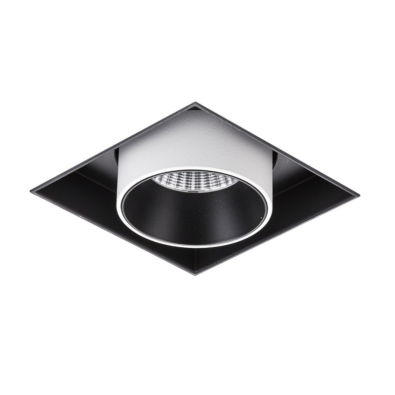 Įmontuojamas lubinis šviestuvas Novum Trimless Single 4000K LED 12W 4000K Juoda Balta (GL7119-1/12W 4000K WH+BL)