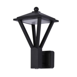 Sieninis lauko šviestuvas Bons LED 12.3W 3000K Juoda Smėlio Šlifuota (OWL-22474-BK)