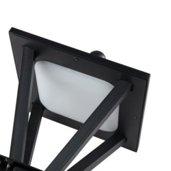 Sieninis lauko šviestuvas Bons LED 12.3W 3000K Juoda Smėlio Šlifuota (OWL-22474-BK)