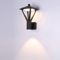 Sieninis lauko šviestuvas Bons LED 12.3W 3000K Juoda Smėlio Šlifuota (OWL-22474-BK)