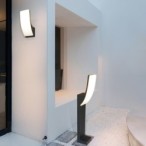 Sieninis lauko šviestuvas Natan LED 15W 3000K Juoda Smėlio Šlifuota (OWL-61916-BK)