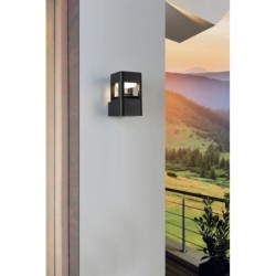 Sieninis lauko šviestuvas Nutri LED 10W 3000K Juoda Smėlio Šlifuota (OWL-22982-BK)