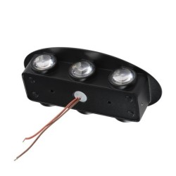 Sieninis lauko šviestuvas Pontas LED 6W 3000K Juoda Smėlio Šlifuota (OWL-55034-BK)