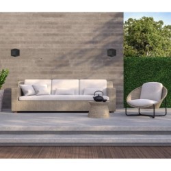 Sieninis lauko šviestuvas Bari LED 10W 4000K Juoda Smėlio Šlifuota (PL-463)