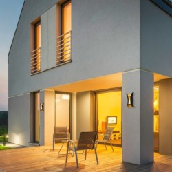 Sieninis lauko šviestuvas Dante LED 10W 4000K Smėlio Šlifuota Juoda Aukso (PL-356-M BK+GD)