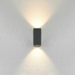Sieninis lauko šviestuvas Genta 2xGU10 Juoda Smėlio Šlifuota (OWL-2198-1SQ)