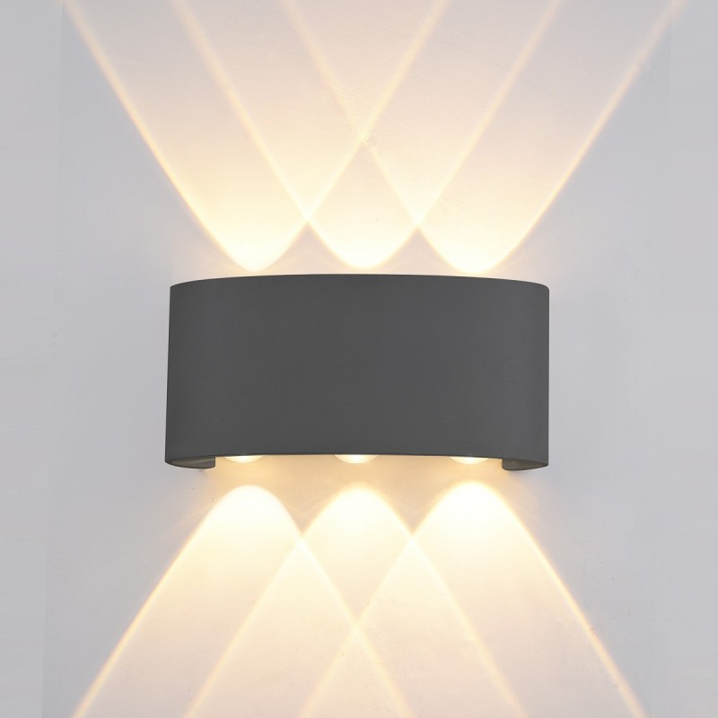 Sieninis lauko šviestuvas Ortelo LED 6W Juoda Smėlio Šlifuota (OWL-451-3-BL)