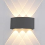 Sieninis lauko šviestuvas Ortelo LED 6W Juoda Smėlio Šlifuota (OWL-451-3-BL)