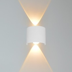 Sieninis lauko šviestuvas Ortelo LED 2W 3000K Smėlio Balta (OWL-6650-1-WH-3K)