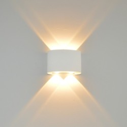 Sieninis lauko šviestuvas Ortelo LED 4W 3000K Smėlio Balta (OWL-6650-2-WH-3K)