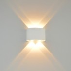 Sieninis lauko šviestuvas Ortelo LED 4W 3000K Smėlio Balta (OWL-6650-2-WH-3K)