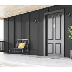Sieninis lauko šviestuvas Porso LED 4W 4000K Juoda Smėlio Šlifuota (PL-461)