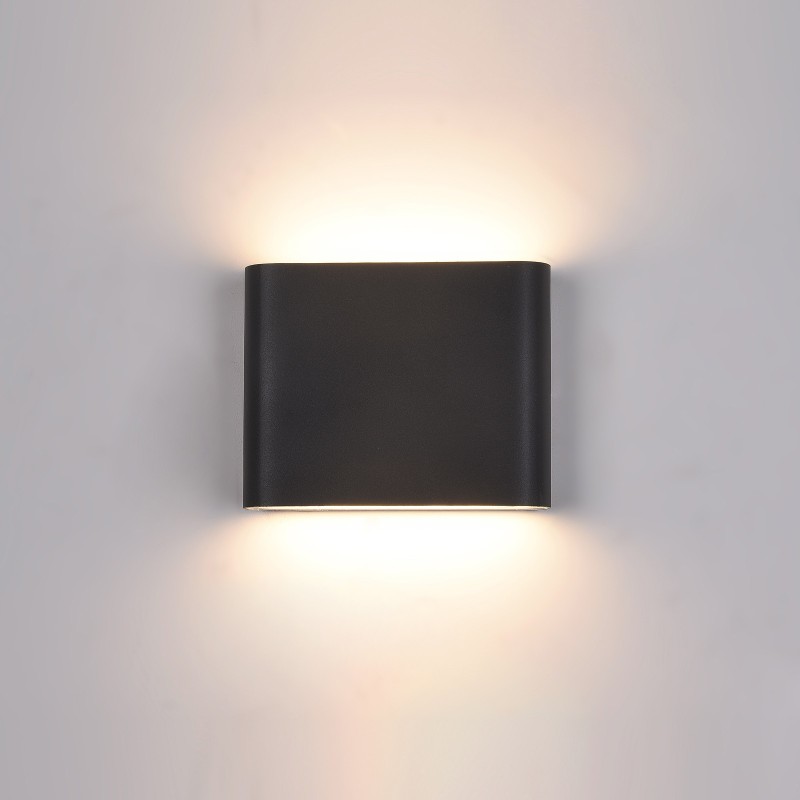 Sieninis lauko šviestuvas Romano LED 6W 3000K Juoda (PL-206B)