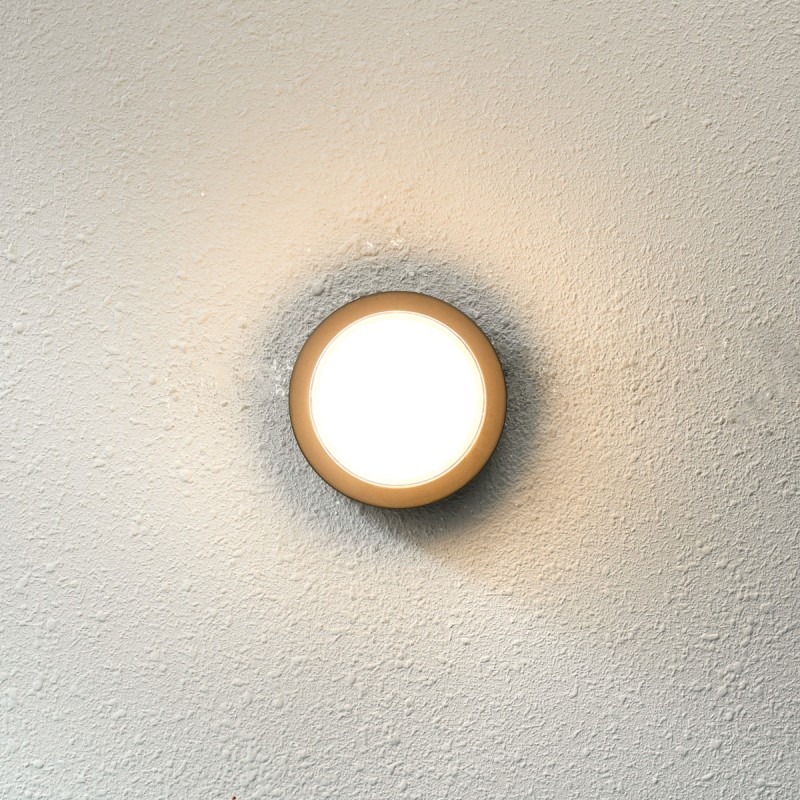Sieninis lauko šviestuvas Rosta LED 5W 3000K Juoda Smėlio Šlifuota (OWL-3062-S-3K)