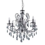 Pakabinamas šviestuvas Barocco Black 6xE14 Juoda (MD72709-6B)