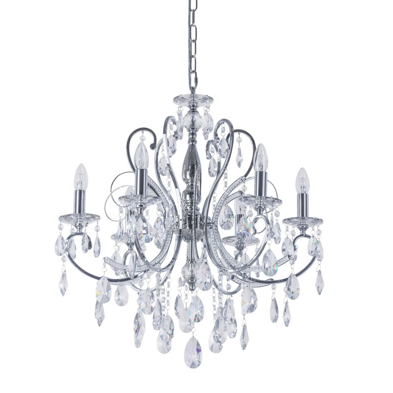 Pakabinamas šviestuvas Barocco Chrome 6xE14 Chromo (MD72709-6A)