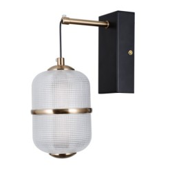 Sieninis šviestuvas Alani LED 6W 3000K Matinė juoda, aukso (WL-34375-1-BK)