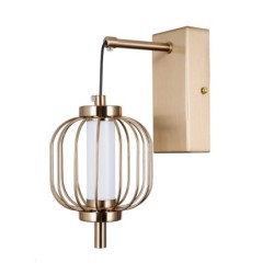 Sieninis šviestuvas Pedro LED 4W 3000K Aukso (WL-34405-1-HBR)
