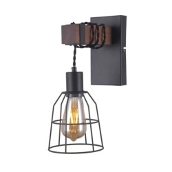 Sieninis šviestuvas Reda 1xE27 Matinė juoda (WL-4793-1-L)