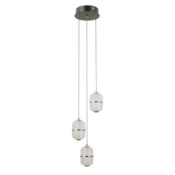 Pakabinamas šviestuvas Alani LED 15W 3000K Matinė juoda, aukso (PND-34375-3-BK)