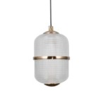Pakabinamas šviestuvas Alani LED 15W 3000K Matinė juoda, aukso (PND-34375-3-BK)