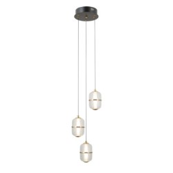 Pakabinamas šviestuvas Alani LED 15W 3000K Matinė juoda, aukso (PND-34375-3-BK)