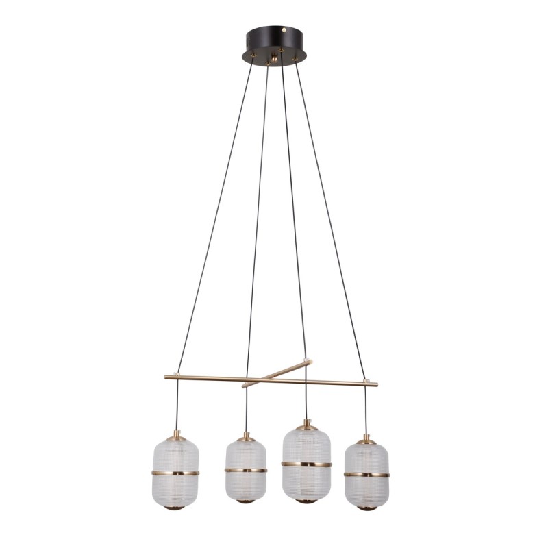 Pakabinamas šviestuvas Alani LED 24W 3000K Matinė juoda, aukso (PND-34375-4-BK)