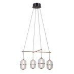 Pakabinamas šviestuvas Alani LED 24W 3000K Matinė juoda, aukso (PND-34375-4-BK)