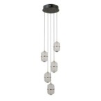 Pakabinamas šviestuvas Alani LED 28W 3000K Matinė juoda, aukso (PND-34375-5-BK)