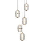 Pakabinamas šviestuvas Alani LED 28W 3000K Matinė juoda, aukso (PND-34375-5-BK)