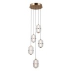 Pakabinamas šviestuvas Alani LED 28W 3000K Aukso (PND-34375-5-HBR)