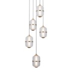 Pakabinamas šviestuvas Alani LED 28W 3000K Aukso (PND-34375-5-HBR)